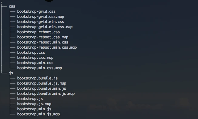 bootstrap.min.css.mapのダウンロード