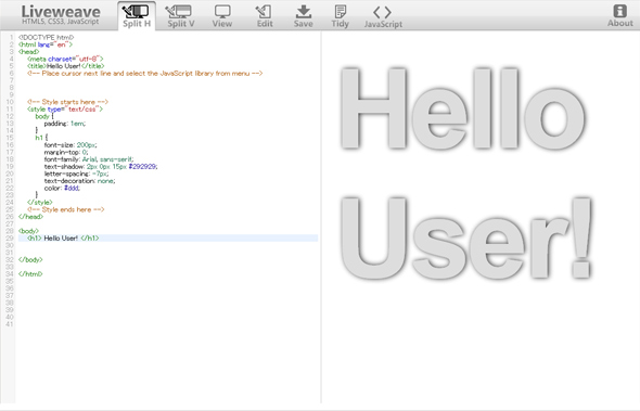 html エディタ web上