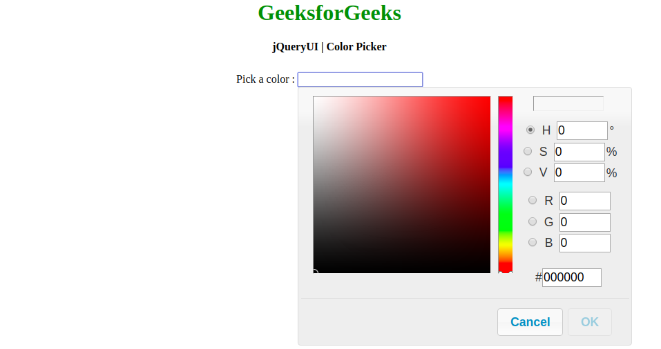Jquery ui color