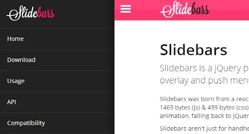ナビゲーションメニュー jQuery